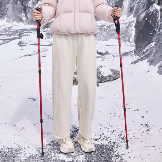 半身缘女裤 冬季宽松仿羊绒香蕉裤双色腰绳休闲裤254102P10320094 商品图3