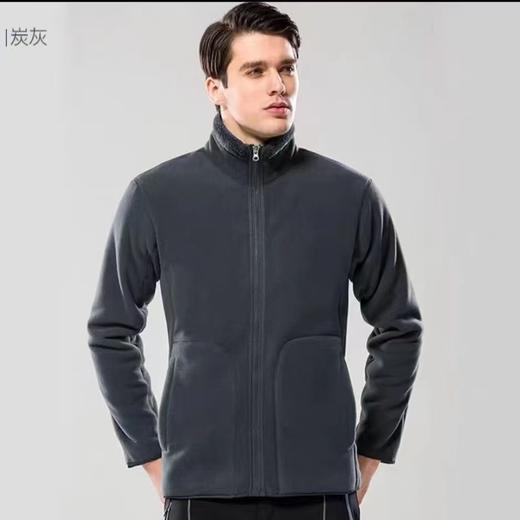 【蓄热御寒❗️舒适防风】双面穿摇粒绒外套女秋冬款抓绒棉衣男情侣珊瑚绒立领上衣保暖加绒。ja 商品图0