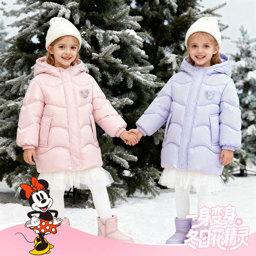 迪士尼女童中大童中长款上衣羽绒外套XD4DS037 商品图5