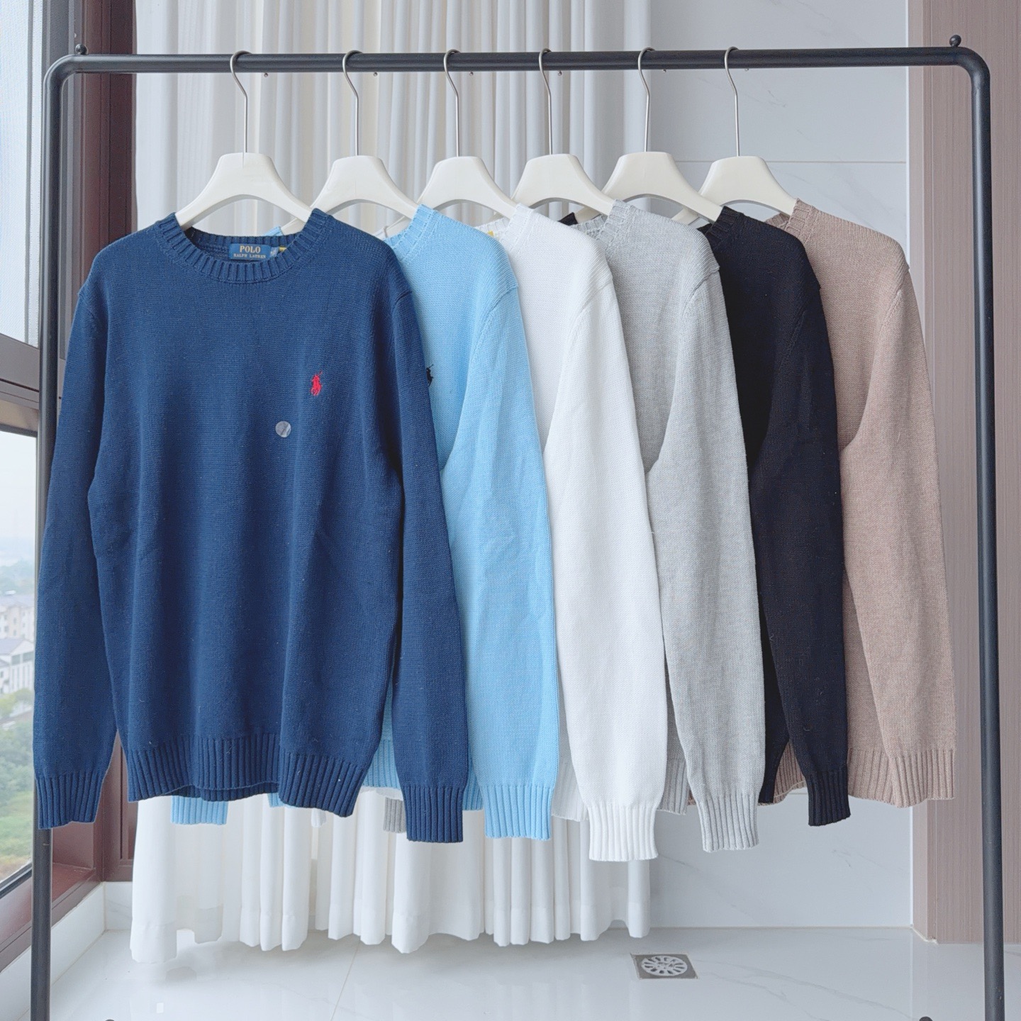 Ralph Lauren 拉夫劳伦经典男士圆领纯棉针织衫