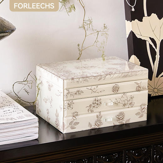 复古提花首饰收纳盒  | FORLEECHS大容量珠宝饰品收纳盒 商品图4