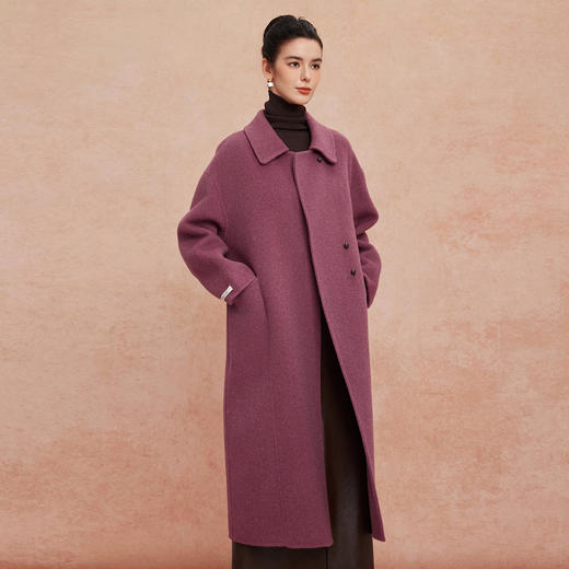 QH927斯尔丽25新款性强韩版H廓形简洁大方高雅气质长大衣 商品图2
