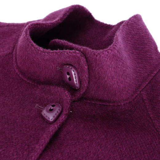 QH941斯尔丽2025新款羊毛大衣高级感廓形松弛配斜跨小包长款大衣 商品图5