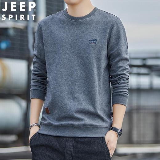 JEEP SPIRIT春秋圆领长袖T恤男运动宽松卫衣男潮牌7151新（主推） 商品图1