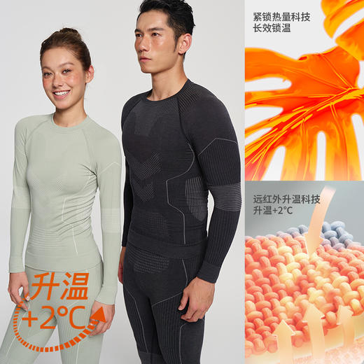纳趣 速干保暖内衣男女秋冬登山滑雪排汗发热压缩套装 商品图2