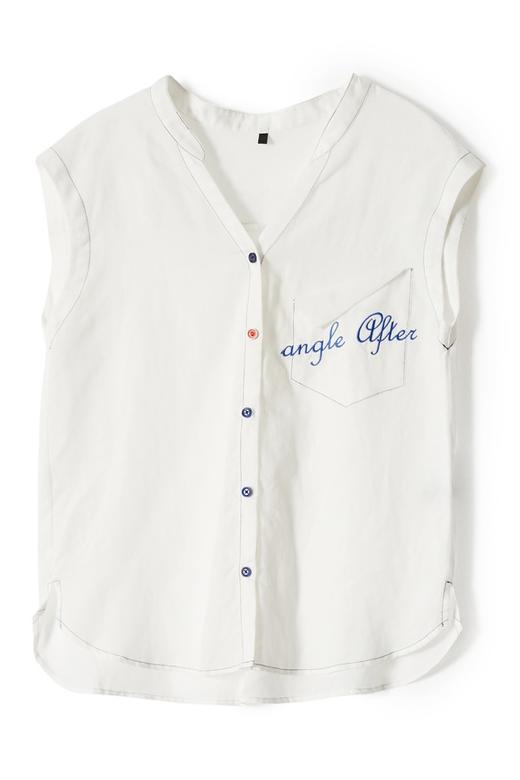 J.A 英文logo装饰无袖衬衫 12911 商品图4