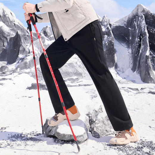 半身缘男裤 冬季舒适时尚宽松呢料直筒裤休闲裤254201P10330101 商品图2