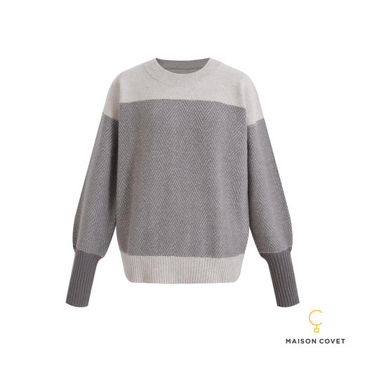 MAISON COVET 纯山羊绒圆领提花上衣 商品图0
