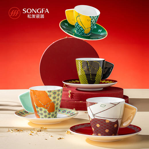 8头唐风骏影咖啡杯碟套组 商品图1