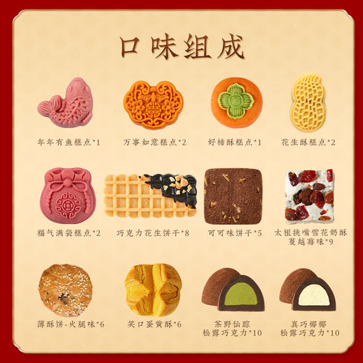 【唐宫御食年礼】悠享时2026春节年货礼盒装中式糕点过年走亲戚送礼品新年高端点心团购838g 商品图4