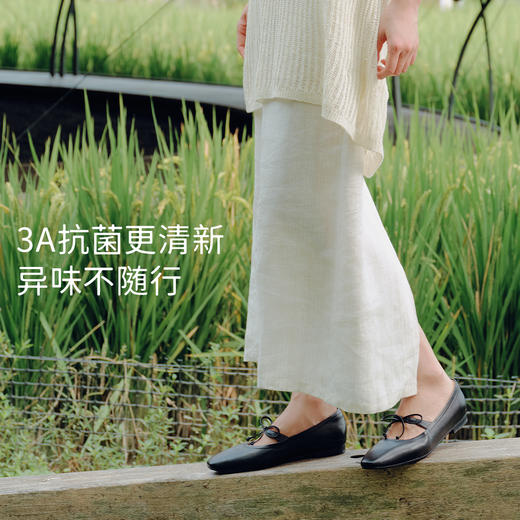 7or9玛丽珍平底鞋柔软通勤单鞋新品黑米麻薯 商品图5