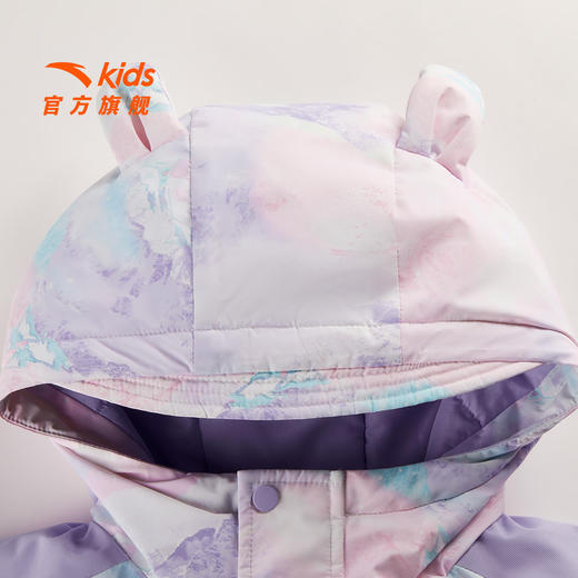安踏儿童羽绒服女小童装25年冬季中国冰雪户外铂晶绒羽绒服362549904S 商品图7