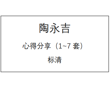 陶永吉心得分享（1-7套）视频TF卡
