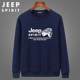 JEEP SPIRIT男士t恤长袖卫衣男圆领潮流韩版秋季男装上衣HL6527