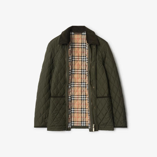 BURBERRY 巴宝莉 男士绗缝尼龙谷仓夹克棉服 绿色 8110357 C1748 商品图1