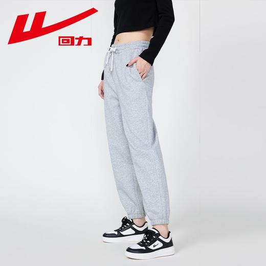 回力束脚休闲裤女2025夏季新款潮流百搭运动裤黑色卫裤宽松直筒裤 商品图7