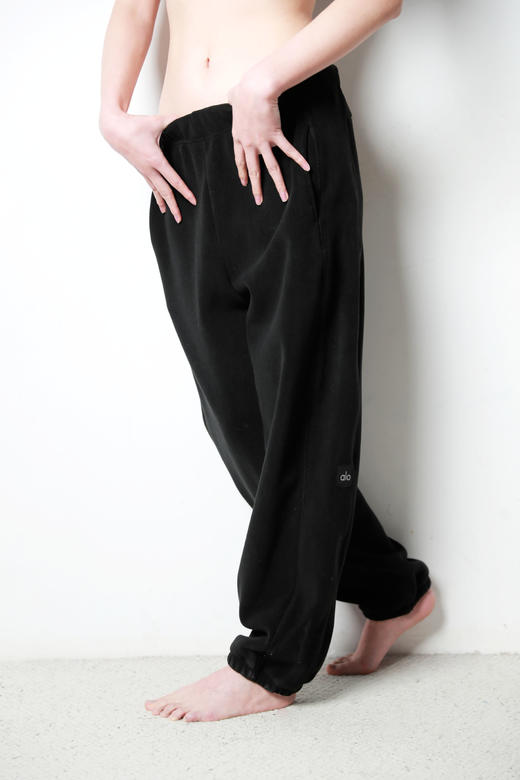 高克重加厚，500大克双面加绒卫裤。瑜伽训练小方标长裤女C112660 商品图0