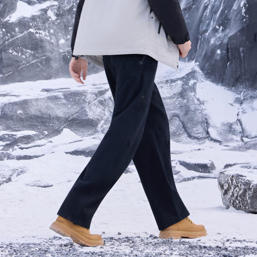 半身缘男裤 冬季舒适宽松弹力耐磨松紧腰休闲裤254201P10330145 商品图3