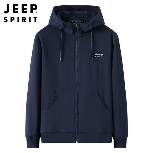 JEEP SPIRIT卫衣运动开衫连帽外套薄款宽松休闲男HL2027（主推） 商品图3
