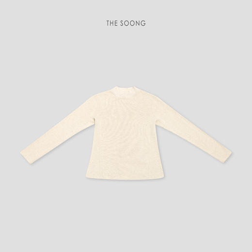 THESOONG|"暖意刚需"50s水磨克什米尔羊绒四针十六线长袖上衣HWTX8267 商品图3
