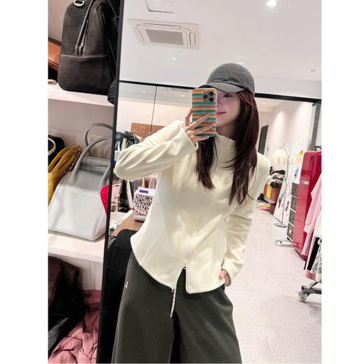 25AW上新 蕾蕾同款【石墨烯小蛮腰！】下摆圆弧形小立领显瘦双拉链内搭外套 商品图1