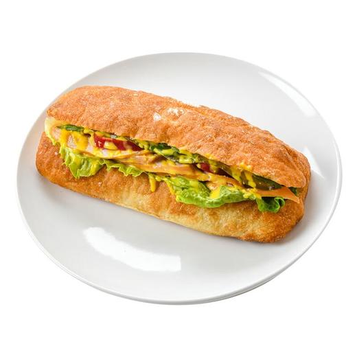 烟熏鸡肉恰巴塔三明治140g/份（欧包夹心） 商品图3