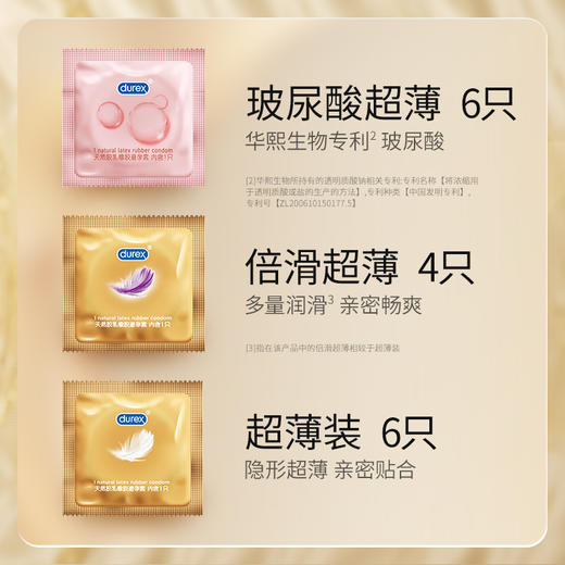 杜蕾斯超薄金至润三合一 16只 商品图1