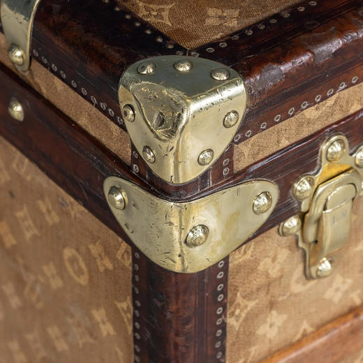 独角鹿西洋古董1890年代法国顶级奢侈品牌路易威登出品Monogram帆布经典老花款方形行李箱 商品图6