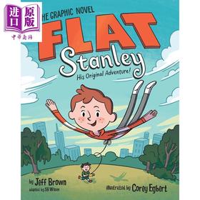 【中商原版】纸片人斯坦利 图像小说 他的原始冒险 Flat Stanley The Graphic Novel 英文原版 Jeff Brown 绘本漫画