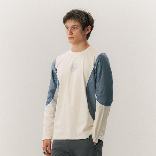 长袖T恤吸湿排汗拼接打底衫上衣冬男新款UPPERVOID二普纬度 商品图1