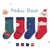尼多熊2025儿童圣诞袜秋冬棉袜a类婴儿宝宝圣诞袜无骨不勒腿 6双装 商品缩略图1