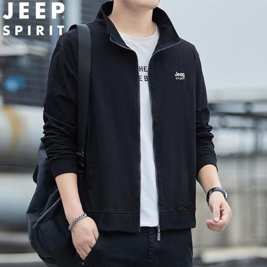 JEEP SPIRIT春秋卫衣男运动开衫外套宽松休闲卫衣HL2026（主推） 商品图3