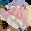 儿童奥粒绒马卡龙拼接外套男女童加绒立领保暖冬季中大童加绒加厚双面绒外套 商品缩略图2