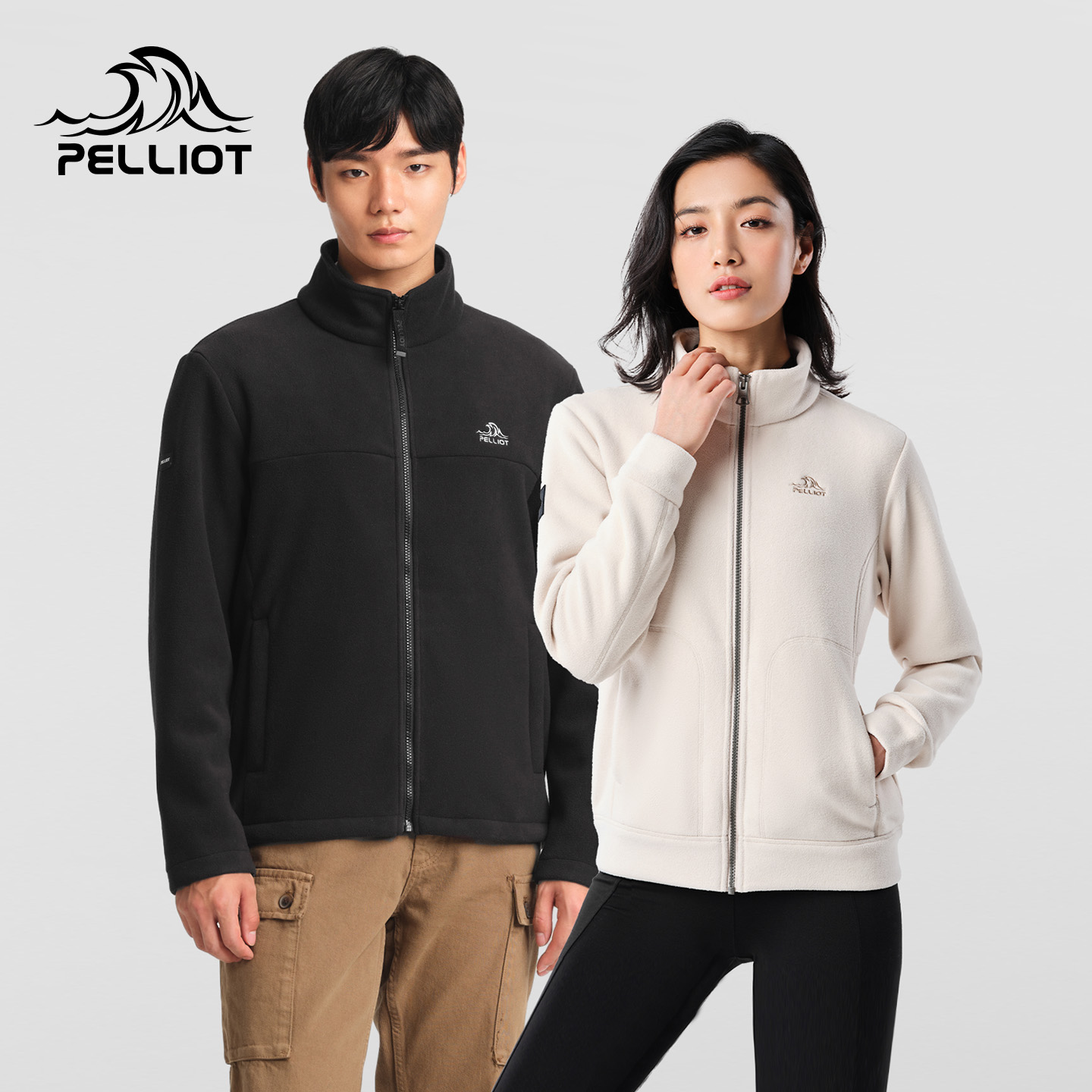 【经典2.0】伯希和户外抓绒衣女保暖摇粒绒外套防寒冲锋衣内胆男