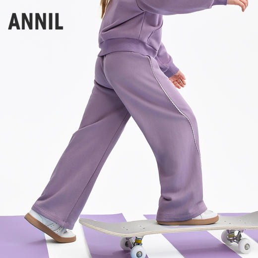 女童全腰针织单裤春季新款安奈儿童装EG616550 商品图2