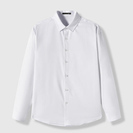 GXG男装秋季简约纯色舒适休闲日常通勤男式翻领长袖衬衫K&C 商品图2