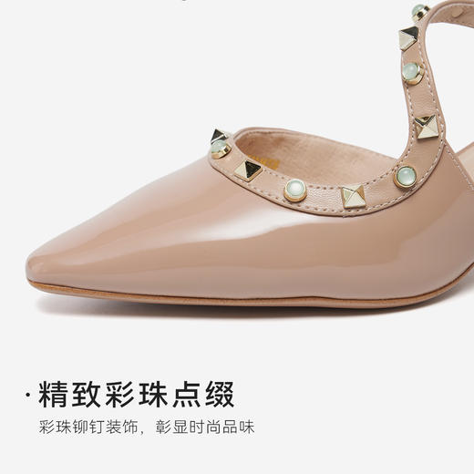 【铆钉系列】星期六26春新款优雅猫跟中空单鞋SSE1114206 商品图10