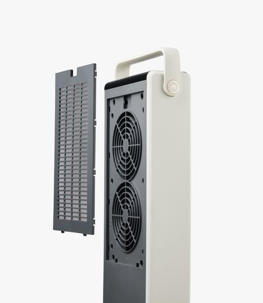 【看得见的温暖】 摩飞立式取暖器MR2029 纤薄机身 3D仿真炭火 石墨烯科技2秒速热 直流变频 节能省电 4倍大出风口 双核风轮 12H自动关机 配遥控器 商品图8