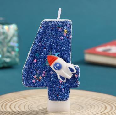 星空火箭数字蜡烛-仅支持与下午茶、蛋糕一起购买配送【蛋糕配件】 商品图5