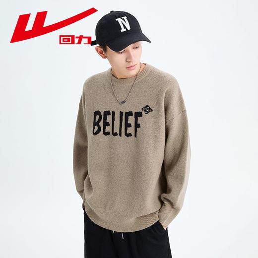 回力美式毛衣男2025秋冬新款慵懒风宽松线衣复古潮内搭打底针织衫 商品图4