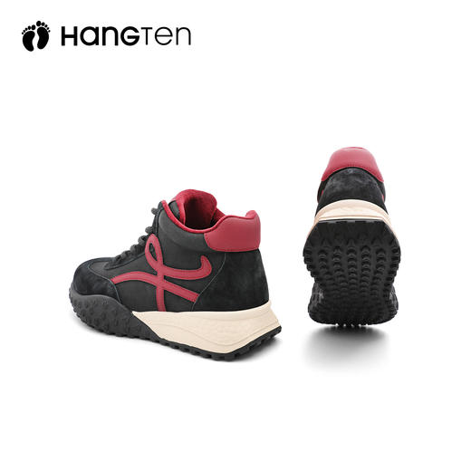HANGTEN欢腾秋冬女鞋橡胶大底休闲保暖加绒高帮底德训鞋G5365028DD 商品图4