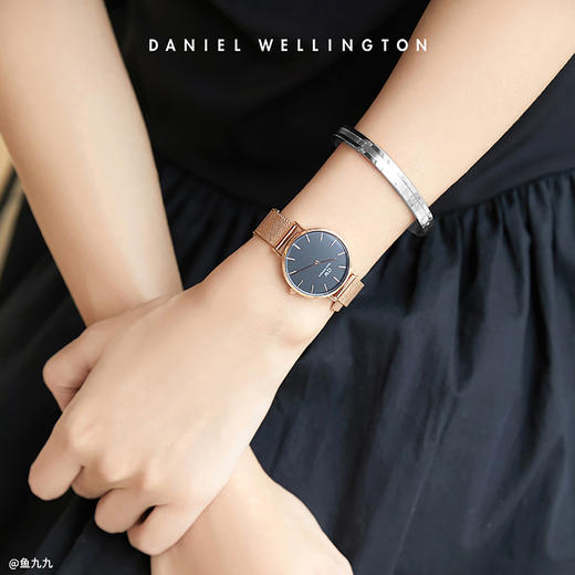 7315030017281 丹尼尔惠灵顿DANIEL WELLINGTON DW手镯|鎏金曜目亮光磨砂双质感玫瑰金色银手镯男女情侣手环【中号】 商品图3