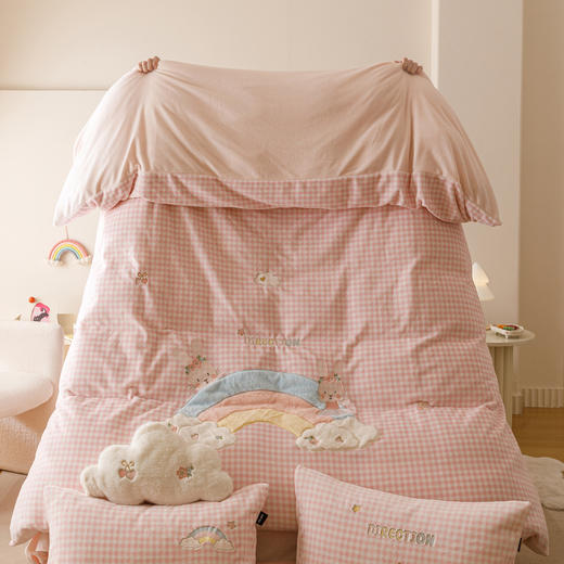 2025秋冬230g德国奶芙绒萌趣贴布刺绣四件套 商品图2