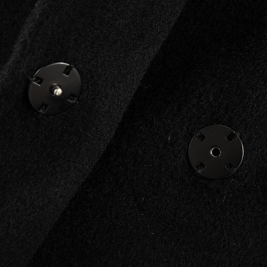 QH952斯尔丽25新款针织配色进口小亮片大翻领收腰放摆气质长大衣 商品图7