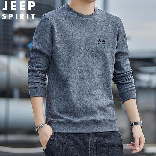 JEEP SPIRIT秋冬绒加厚圆领长袖羊羔绒卫衣宽松羊羔绒卫衣HL6501D 商品图1