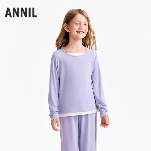 女童圆领针织套装春季新款安奈儿童装JG611545 商品图1