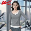 回力假两件长袖上衣女t恤早秋初秋内搭v领修身正肩短款针织打底衫 商品缩略图5
