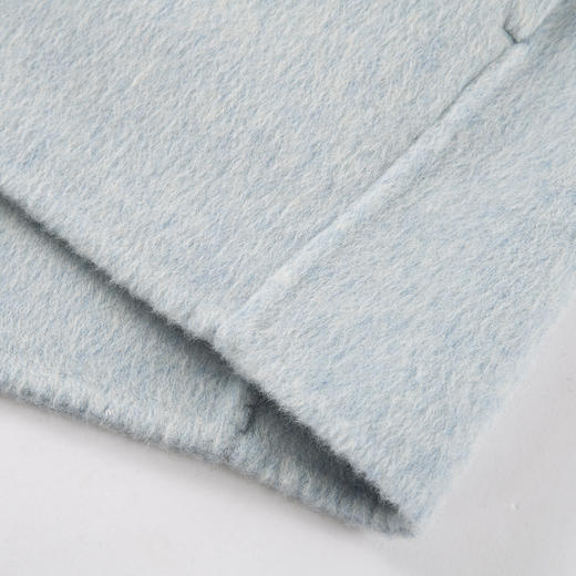 QH965斯尔丽2025新款一手长松弛老钱风兜帽轻柔羊毛大衣 商品图6