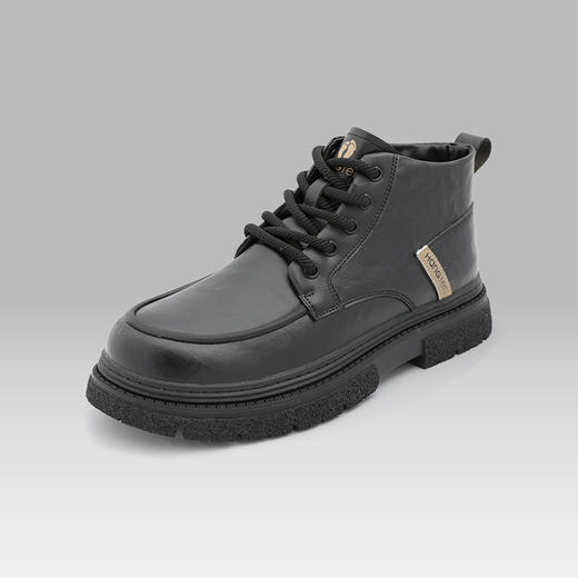 HANGTEN欢腾秋冬男士时尚百搭舒适工装皮靴商务通勤休闲男鞋B5227023DD 商品图5