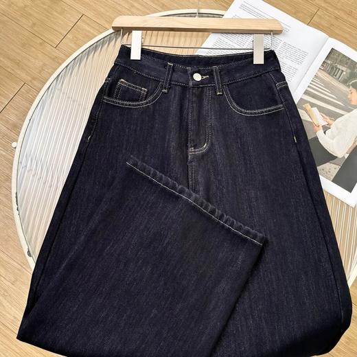 水貂绒丹宁牛仔裤｜加绒加厚升级，直筒阔腿黄金廓形 商品图3